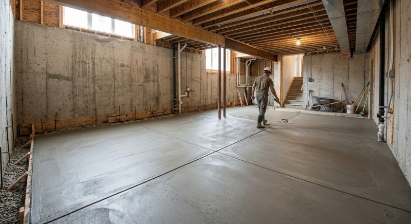 Basement Concrete Installation in Mount Laurel, NJ